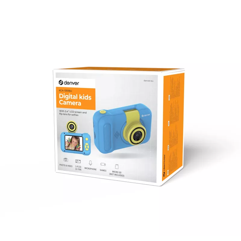 Kinder-Digitalkamera Denver KCA-1351BU 2MP Blau Gelb
