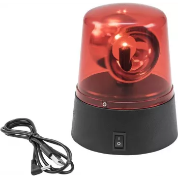 LED Mini-Polizeileuchte EUROLITE 50603662 rot – USB-aufladbar, batteriebetriebene kompakte Warnleuchte