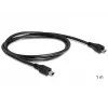 USB-Kabel DeLOCK 83177 1m Micro-USB B Mini-USB B Schwarz