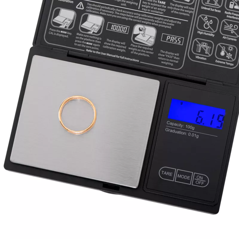 Adler | Präzisionswaage | AD 3176 | Maximale Tragfähigkeit 0,1 kg | Schwarz