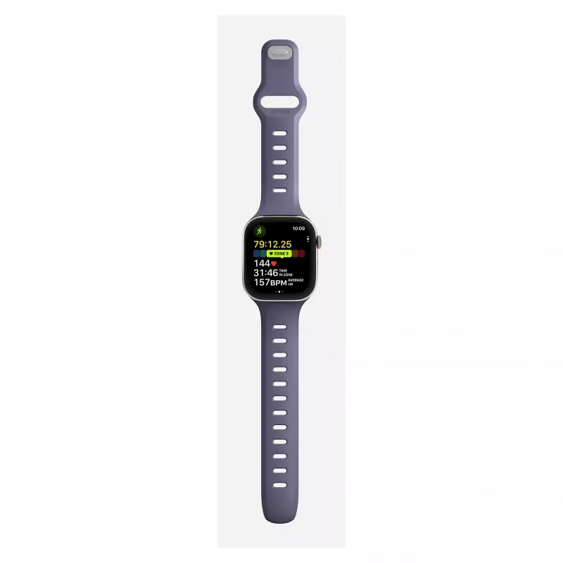 Band Nomad Tempo Band Lila Gummi, kompatibel mit Smartwatch, 18 mm Breite, Handgelenk 135–175 mm