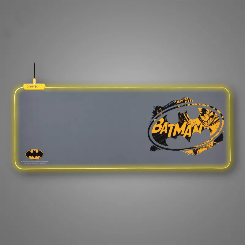 FR-TEC BATPCMPAD Mauspad Gaming Mauspad Schwarz - Grau - Gelb (BATPCMPAD)