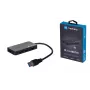 USB-Hub NATEC Moth 4-Port USB 3.2 Gen 1 Typ-A (5000 Mbit/s), USB-gespeist, schwarz, 0,15 m Kabel
