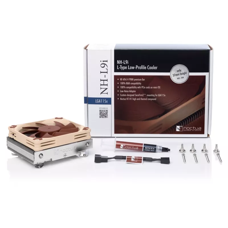 Noctua NH-L9i Prozessorkühler 9,2 cm Beige, Braun, Silber