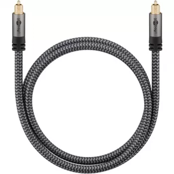 Plus Toslink-Kabel (schwarz/silber, 5 Meter)