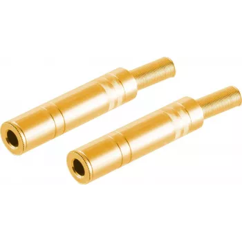 Kabelverbinder ShiverPeaks BS50400-G2 6,3 mm Gold Buchse 2 Stück