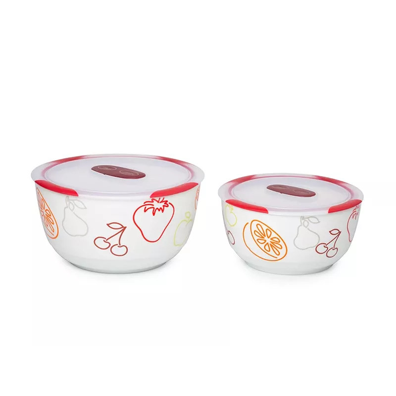 Schüssel-Set OURSSON BS4781RC/DC Rund Keramik 3L Weiß 2 Stk.