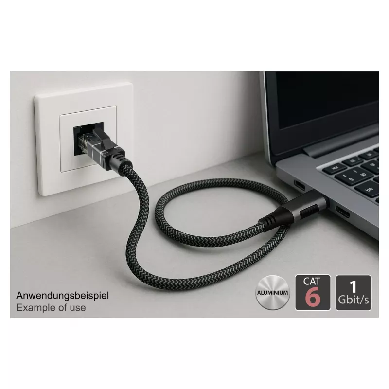 Good Connections Ethernet-Kabel USB-C RJ45, Anthrazit, 3,0m
