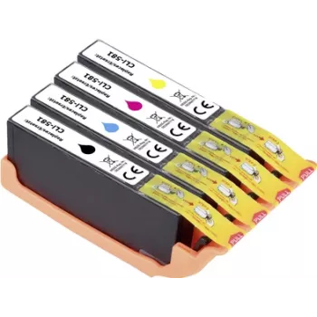 Renkforce Tinten-Kombipack ersetzt Canon CLI-581 BKCMY (2103C004) kompatibel Schwarz, Cyan, Magenta, Gelb RF-I-C-CLI581BKCMY4PK RF-5718880 (RF-5718880)