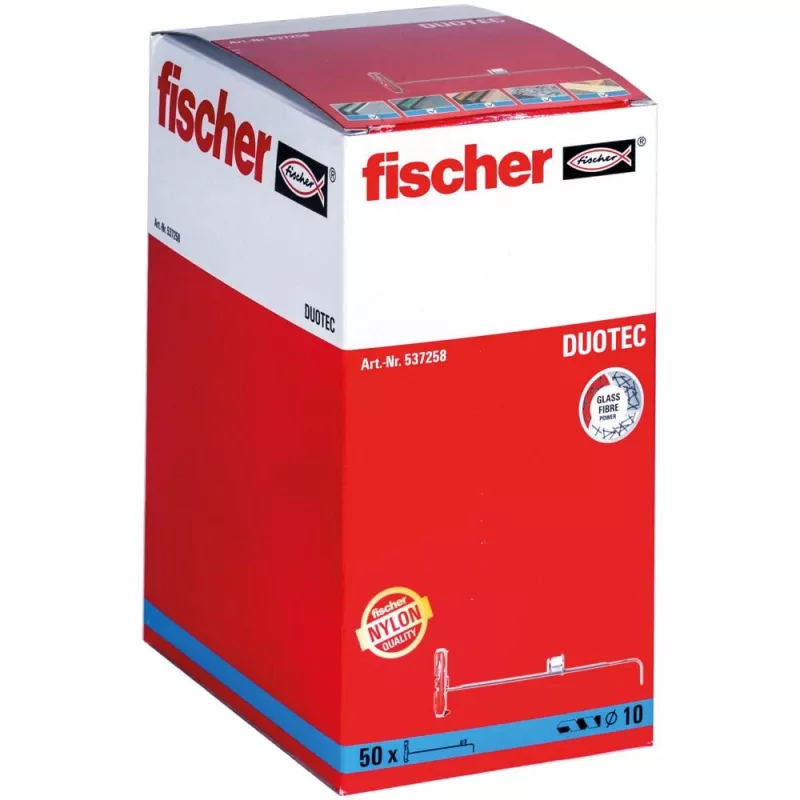 Fischer 537258 Schraubdübel / Wanddübel 50 Stk. Schrauben- & Dübelset 50 mm