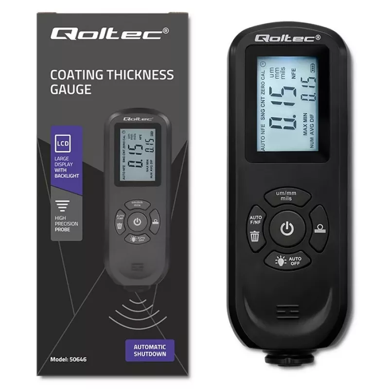 Schichtdickenmessgerät QOLTEC 50646 LCD 0–2000 µm