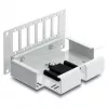 Patchpanel DELOCK 6-Port Glasfaser für SC Duplex oder LC Quad, grau Metall, DIN-Schienen-Montage