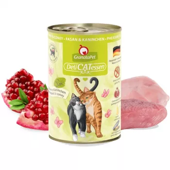 GRANATAPET DeliCATessen Fasan und Kaninchen - Nassfutter für Katzen - 400g
