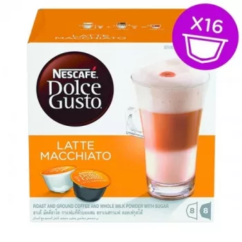 Nescafe Dolce Gusto Latte Macchiato Kaffee, 8+8 Kapseln