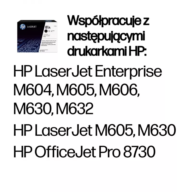 HP 81A Original LaserJet Tonerkartusche Schwarz, 10500 Seiten, Schwarz, 1 Stück