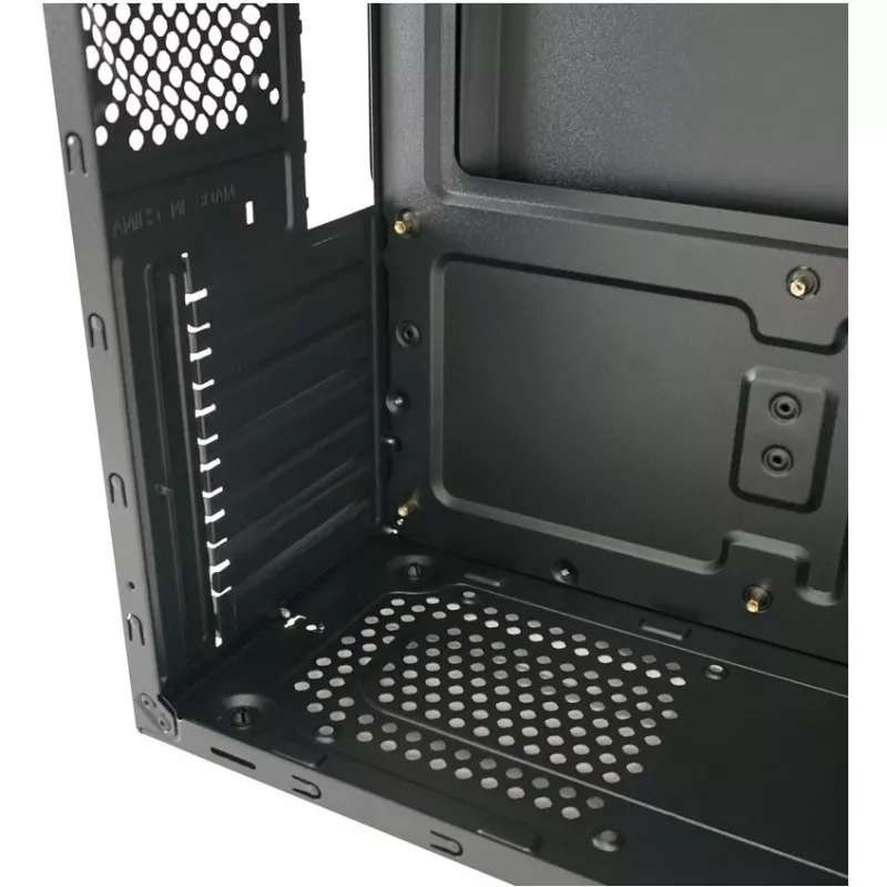 LC Power Classic 7040B - MDT - ATX - ohne Netzteil - Schwarz, gebürstetes Aluminium / Schwarz - USB/Audio