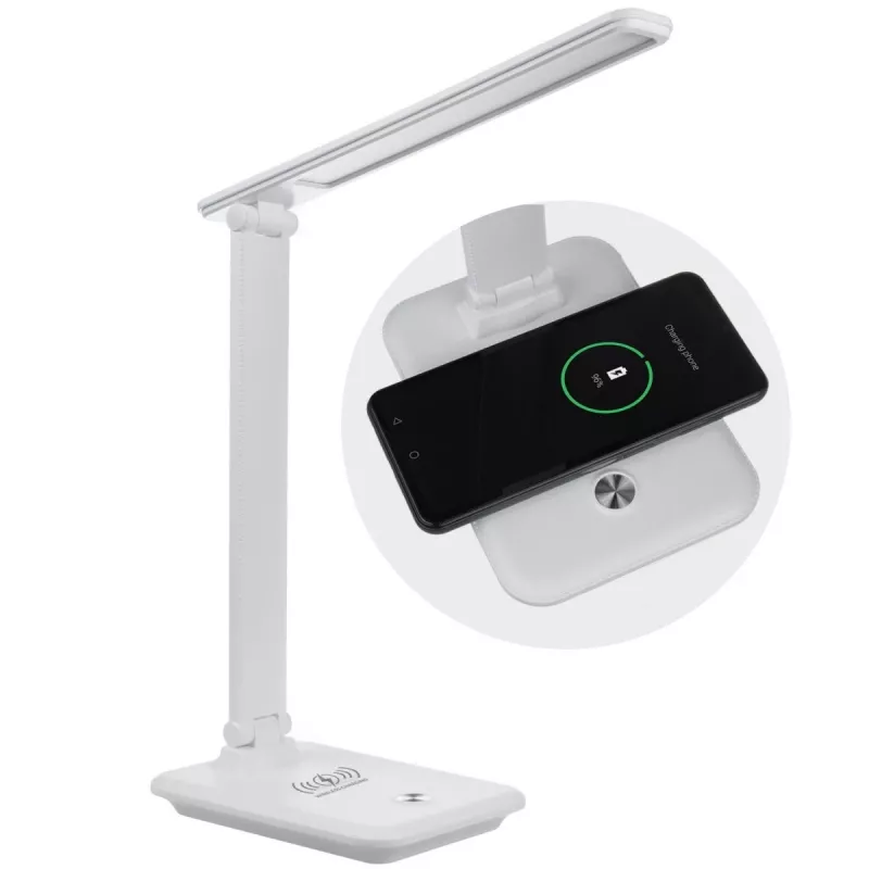 LED-Schreibtischlampe MACLEAN MCE616W 9W mit integriertem Qi-Wireless-Ladegerät