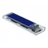 SSD-Gehäuse DeLOCK 42620 Externes Gehäuse für M.2 NVME PCIe SSD mit USB Typ-C-Buchse, transparent