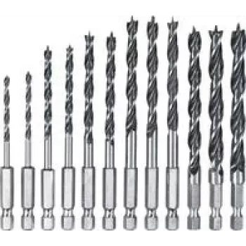 Bohrer-Set KWB 108830 – 12-teilige Spiralbohrer mit Schnellwechsel-Bohrfutter