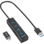 Sharkoon Interface Hub USB 3.2 Gen 1 (3.1 Gen 1) Type-C 5000 Mbit/s Schwarz