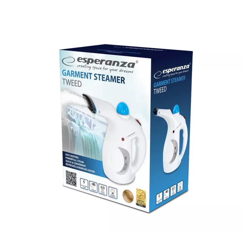 Hand-Dampfglätter ESPERANZA EHI006 — 800 W, 15 g/min Dampf, 0,2 L Tank, 1,5 m Kabel, schwarz