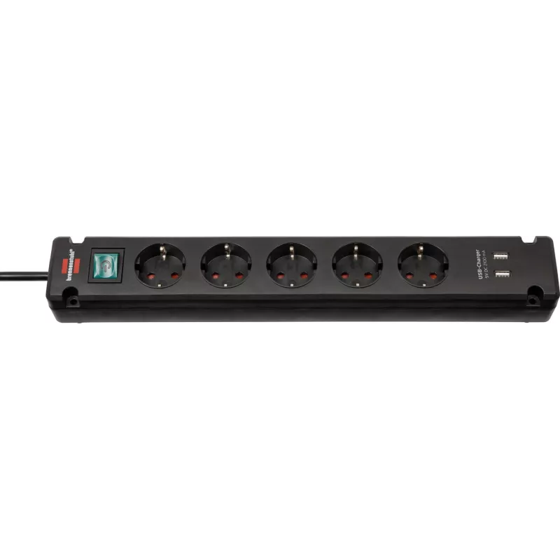 Power Extension Brennenstuhl Bremounta 3m 5 AC Outlets Indoor Schwarz