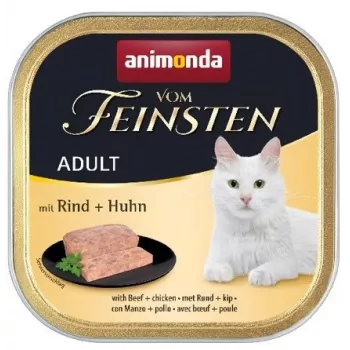 Animonda Vom Feinsten Adult Rind mit Huhn Nassfutter für Katzen 100 g