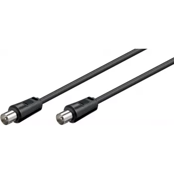 Wentronic Goobay Antennenanschlusskabel, Schwarz, 5 m - IEC/Koax-Stecker IEC/Koax-Stecker (68150)