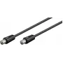 Wentronic Goobay Antennenanschlusskabel, Schwarz, 5 m - IEC/Koax-Stecker IEC/Koax-Stecker (68150)