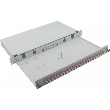 LWL-Auskoppelbox helos Breakout Box LWL 24 LC MM 1U rackmontierbar