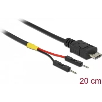 USB-Kabel DeLOCK 85407 Mini-USB B 0,2 m Schwarz