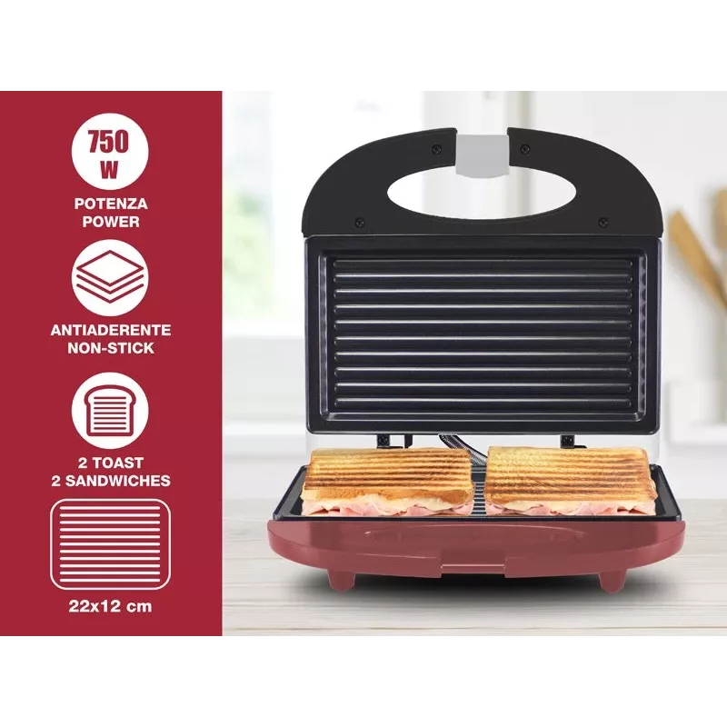 Toaster Beper P101TOS010, 2-Scheiben-Elektrotoaster mit einstellbarer Bräunungssteuerung