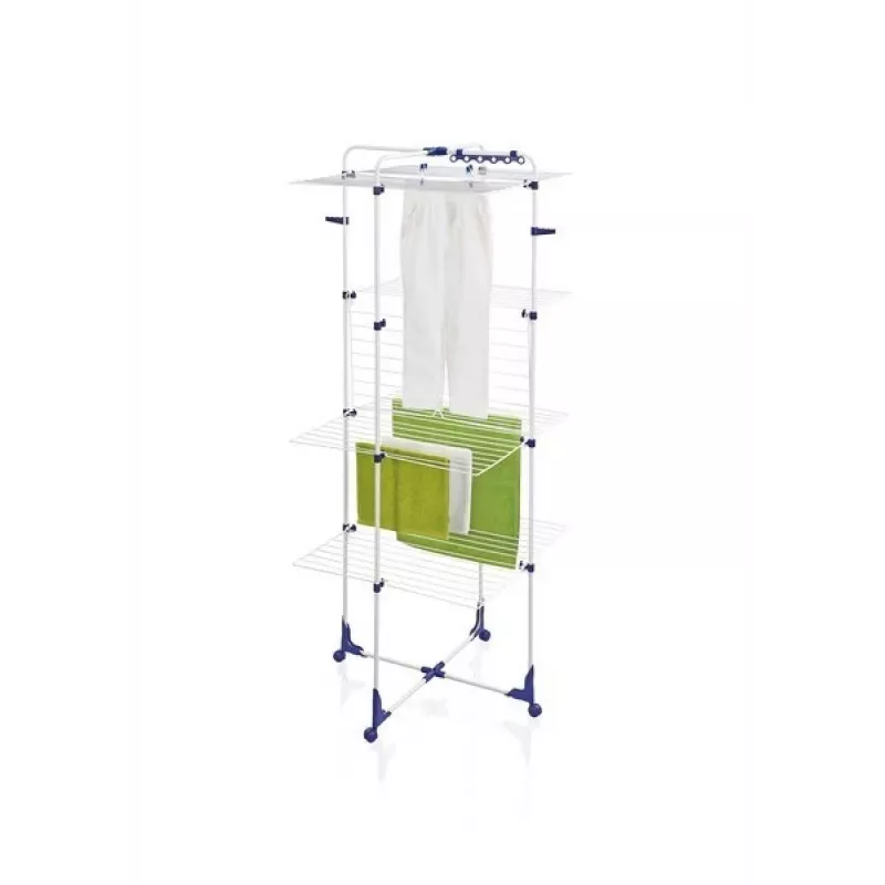 Wäscheständer Leifheit Classic Tower 450 81456 — innen/außen, 45 m Trockenfläche, Rollen, 1760×690 mm