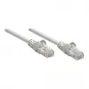 Intellinet Netzwerk-Patchkabel, Cat6, 2 m, Grau, CCA, U/UTP, PVC, RJ45, vergoldete Kontakte, rastnasenschutz, Knickschutztülle, lebenslange Garantie