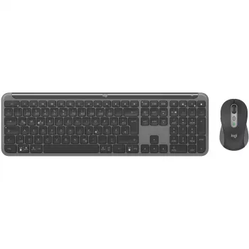 Logitech 920-012483 Tastatur Maus included Office RF Wireless + Bluetooth QWERTZ German Graphite