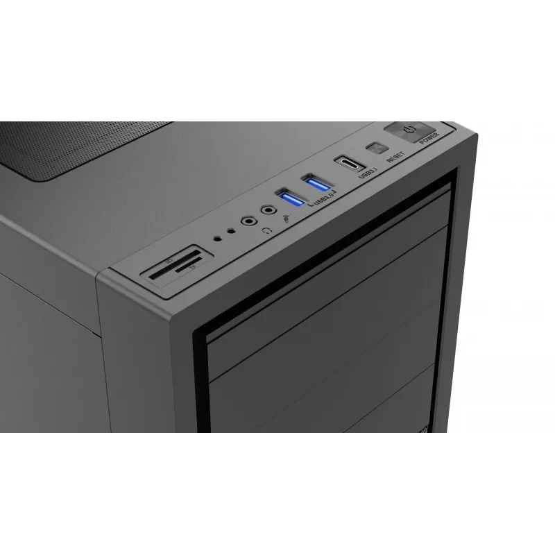 Gembird Fornax K500 ATX Computergehäuse, Midi-Tower, Schwarz