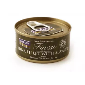 FISH4CATS Thunfischfilet mit Seetang - Nassfutter für Katzen - 70 g