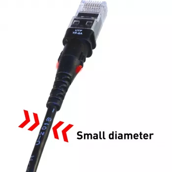 PatchSee TP-6A-U/6 Schwarz 1,8 m Cat6a F/UTP Netzwerkkabel Patch