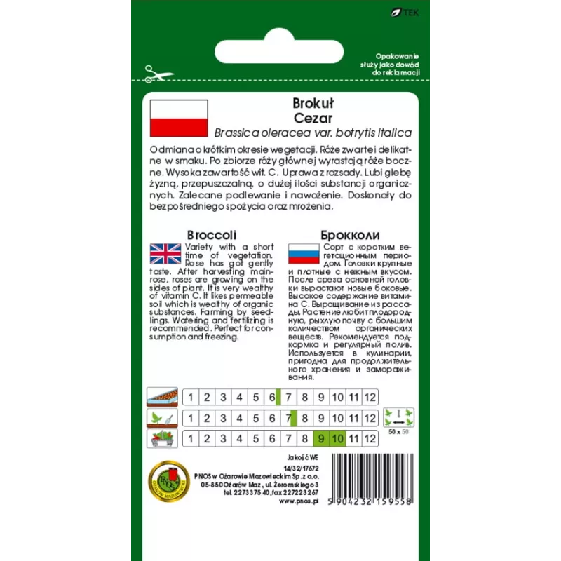Samen — Apte Brokkoli 'Cezar' | Gemüsesamen-Packung 2 g