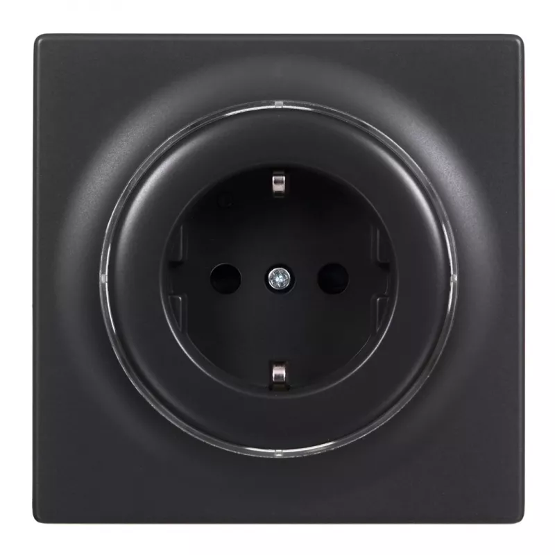 Elektrische Steckdose Typ F Fibaro FGWOF-011-8, 1 Steckdose, 110–230 V, 50/60 Hz, Schwarz