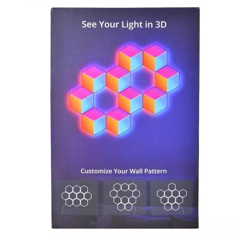 LED Smart Panel Govee B6066 Hexa Pro RGBIC Bluetooth Wi‑Fi 10 Stück