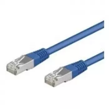 Wentronic Goobay CAT 5e Patchkabel, SF/UTP, Blau, 0,25 m - CCA Kupfer-Mix (95203)