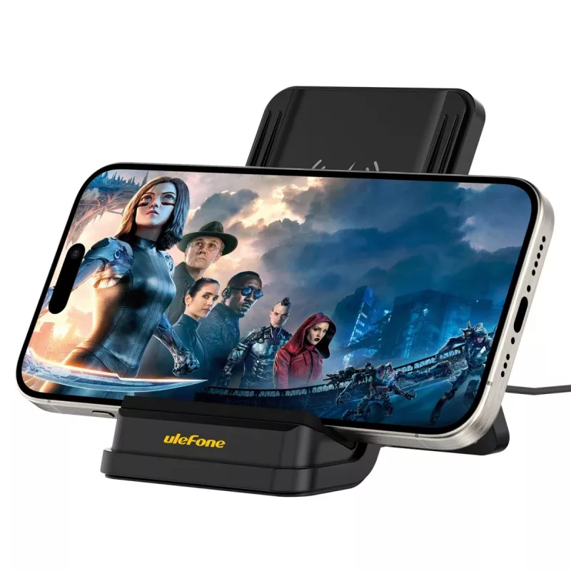 UleFone Indoor-Smartphone-Ladegerät WCS01 – 50 W USB Typ-C, kabelloses Schnellladen, schwarz