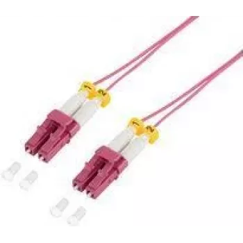 Glasfaser schlank Patchkabel OM4 LC-LC duplex smaragdgrün 0,5 m