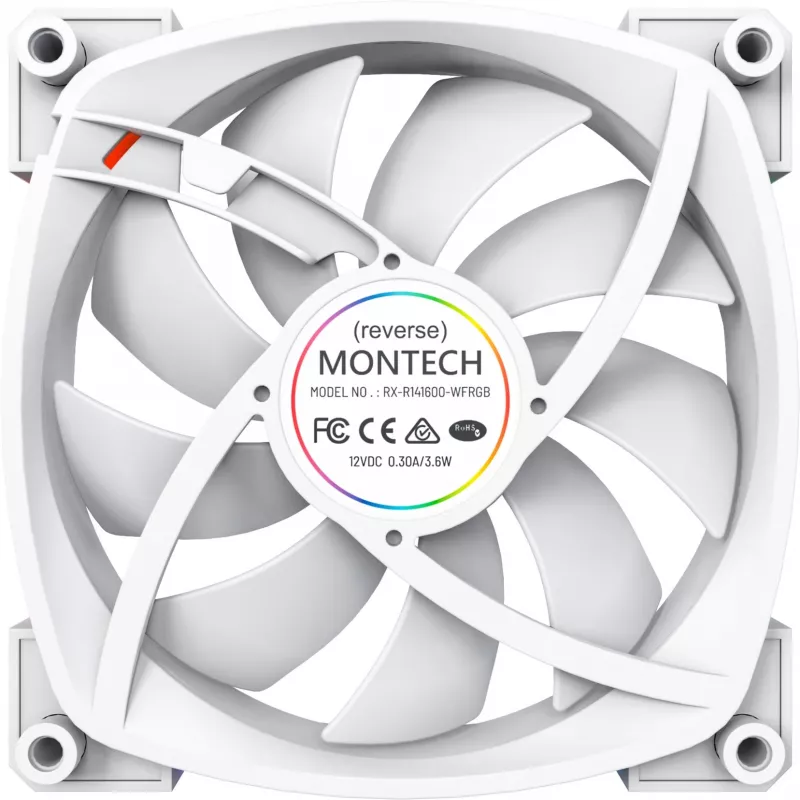 Montech RX140 PWM 140mm ARGB-Gehäuselüfter - Weiß
