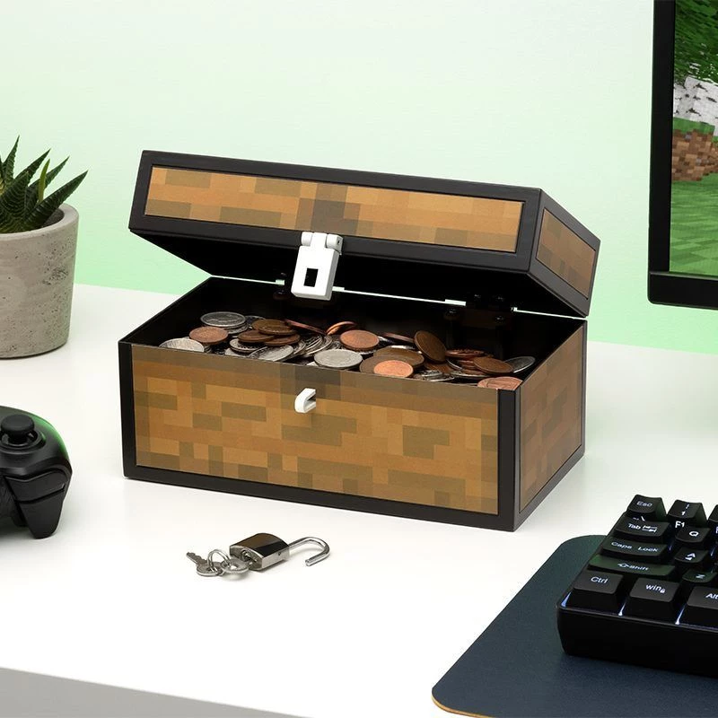 Sparbüchse Paladone Minecraft-Truhe-Design PP13601MCF Münzbank für Kinder und Fans