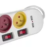 Steckdosenleiste MACLEAN MCE229W — 4 Steckdosen, 2× USB, 1,5 m Kabel, Typ F, 10 A, weiß