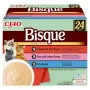 Nassfutter-Leckerli für Katzen INABA CIAO Bisque – Thunfisch, Rind, Huhn in 40 g Beuteln, 24er-Pack