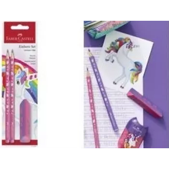 Holzbleistift-Set Faber-Castell Einhorn HB Pink — 1 Set