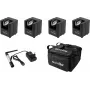 LED-Par-Scheinwerfer EUROLITE AKKU UP-1 4x mit Soft-Tasche und QuickDMX batteriebetriebene tragbare PAR-Scheinwerfer